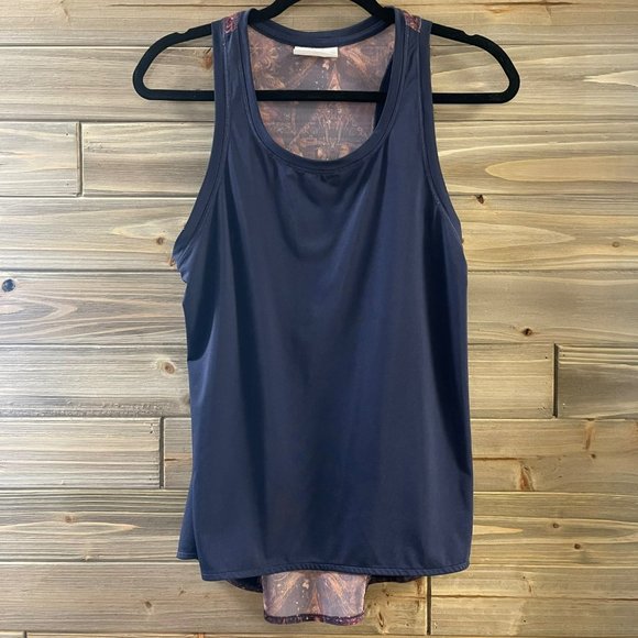 CALIA Limited Edition Navy Racerback Mesh Detail Athleisure Tank Top Women's XS - Picture 1 of 11